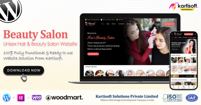 Beauty Salon Unisex Hair Beauty Salon Website Kartisoft Marketplace