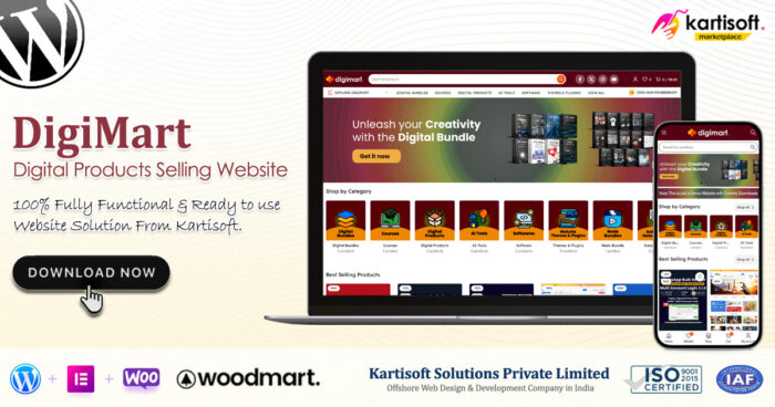 DigiMart Digital Downloads Website Kartisoft Marketplace